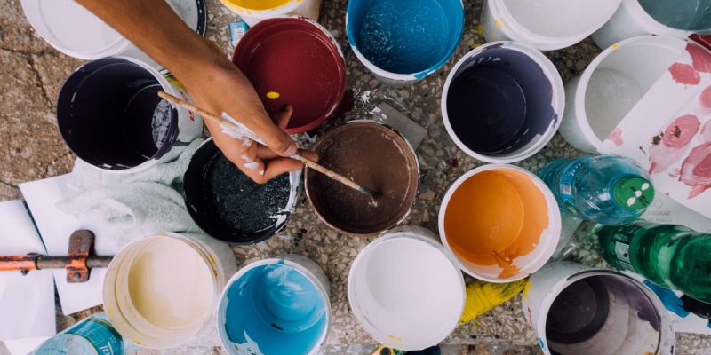 Paint cans for remodeling